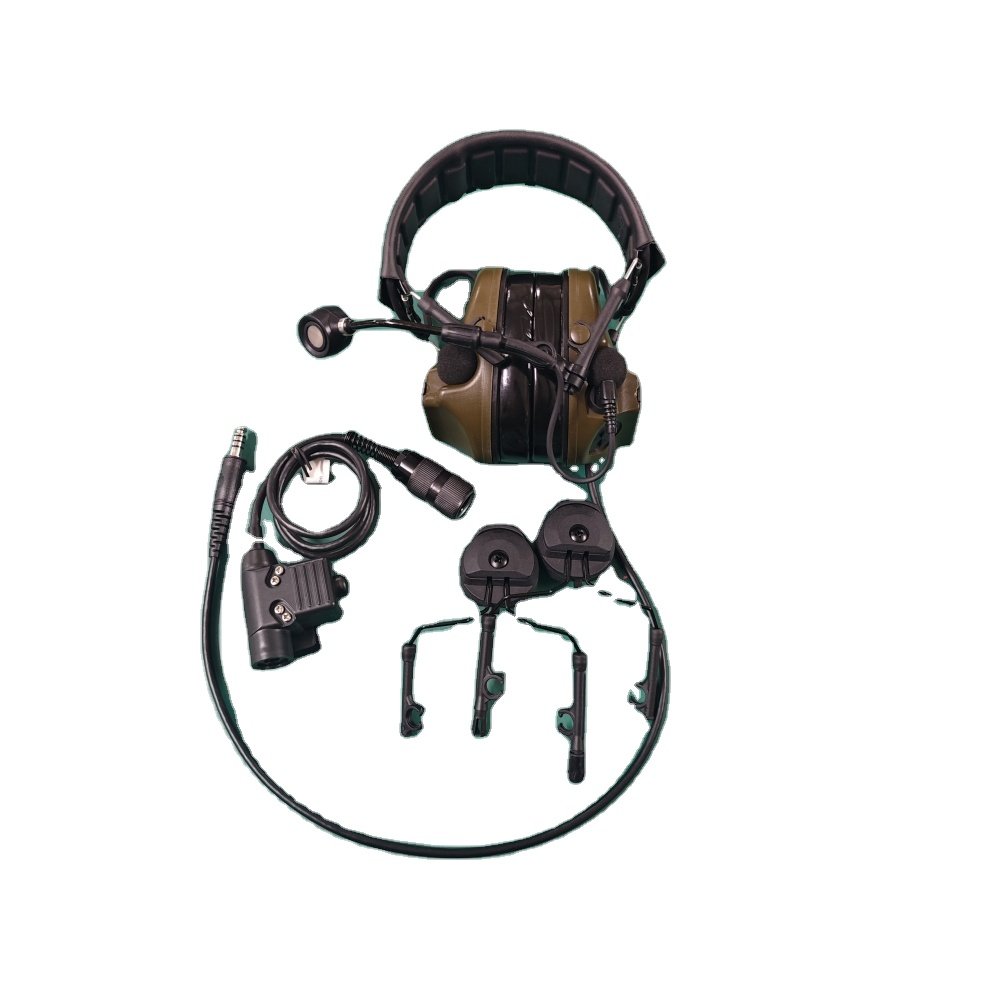 TS TAC-SKY COMTAC V Tactical C5 Headset / Tactical ARC Helmet Rail Adapter /6-Pin u94 PTT for Hunting Shooting Sports