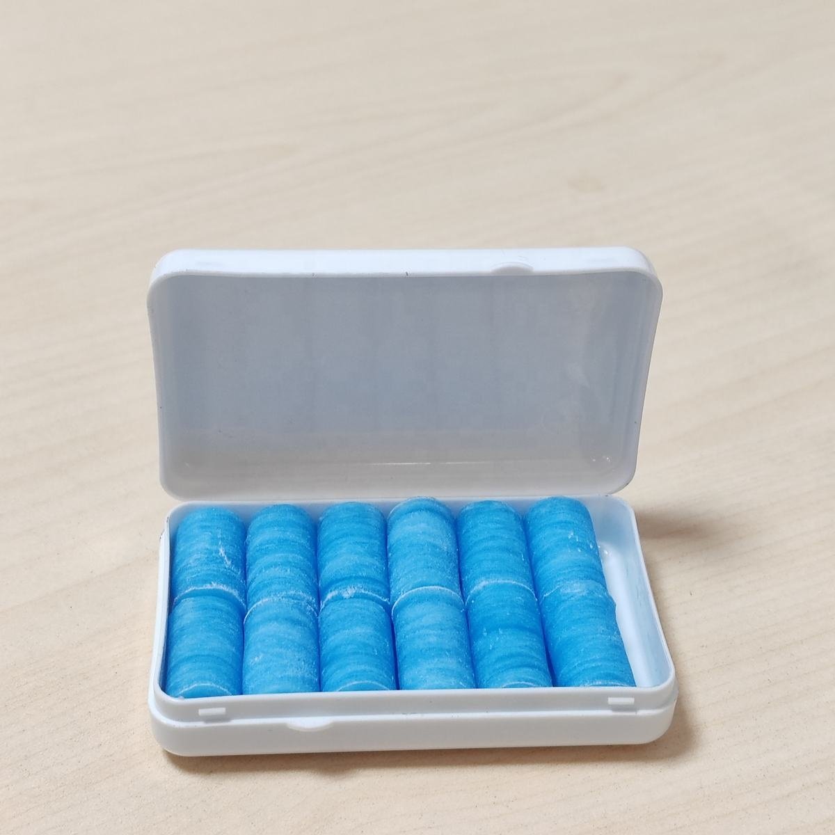 Personal Hot Wax Cotton Sleeping Silicone Safety Earplugs Blue Design