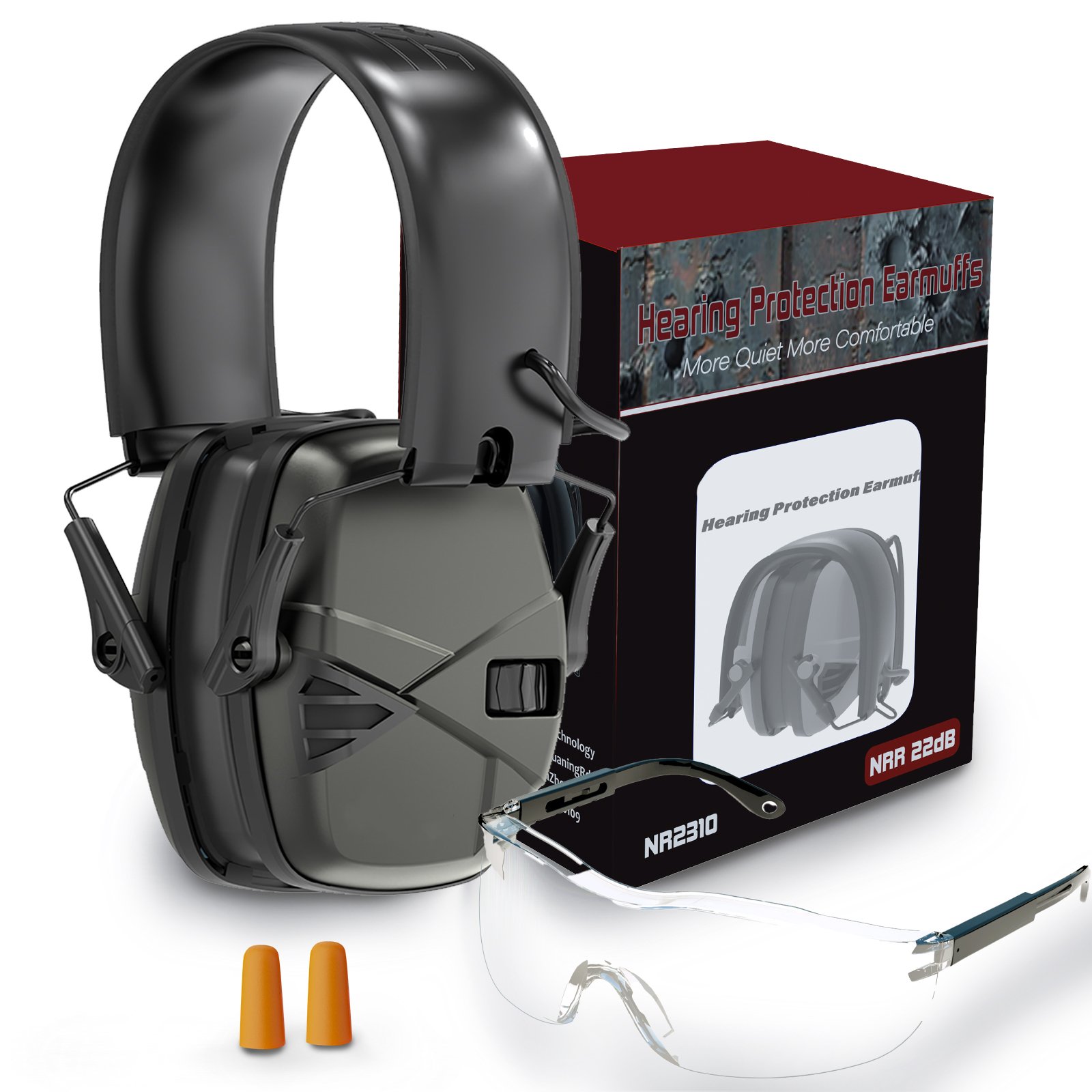 Electronic Safety Shooting Hunting Headphones Hearing Protection Electronic Noise Cancelling Ear Muffs Ear Protection