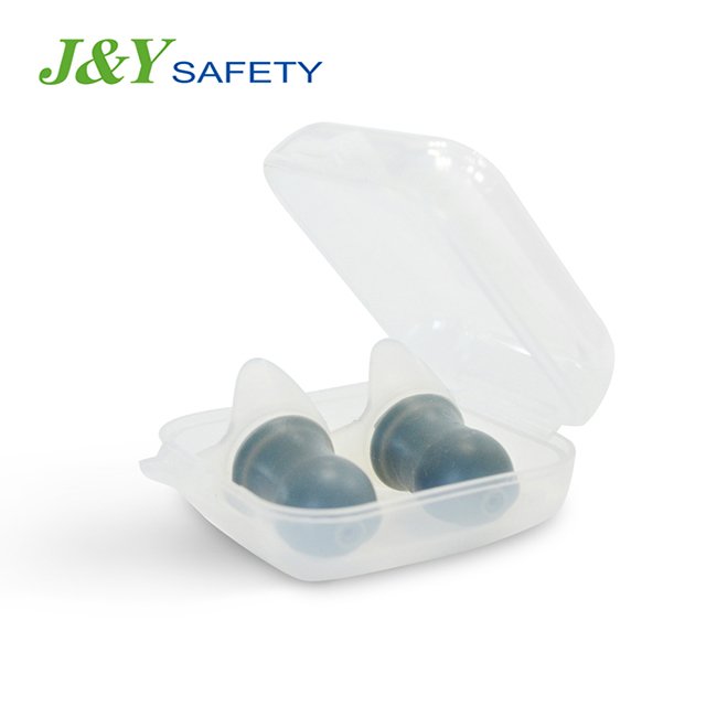 New Type Airplane Travelling Reusable Silicone Earplug Earplugs Silicone Hearing Protection With Case