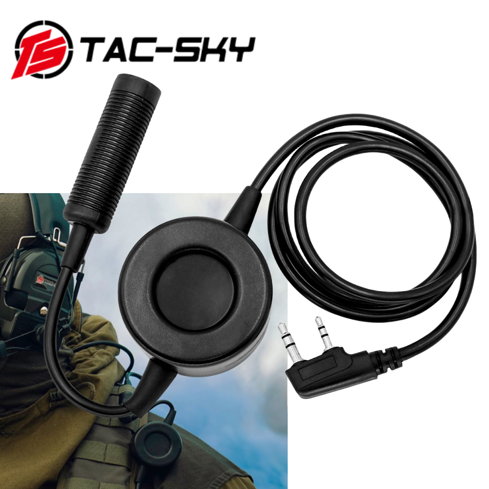 TS TAC-SKY TCI PTT Tactical Headset Accessory PTT Adapter for Hearing Protection COMTAC SORDIN Walkie Talkie Shooting Headset