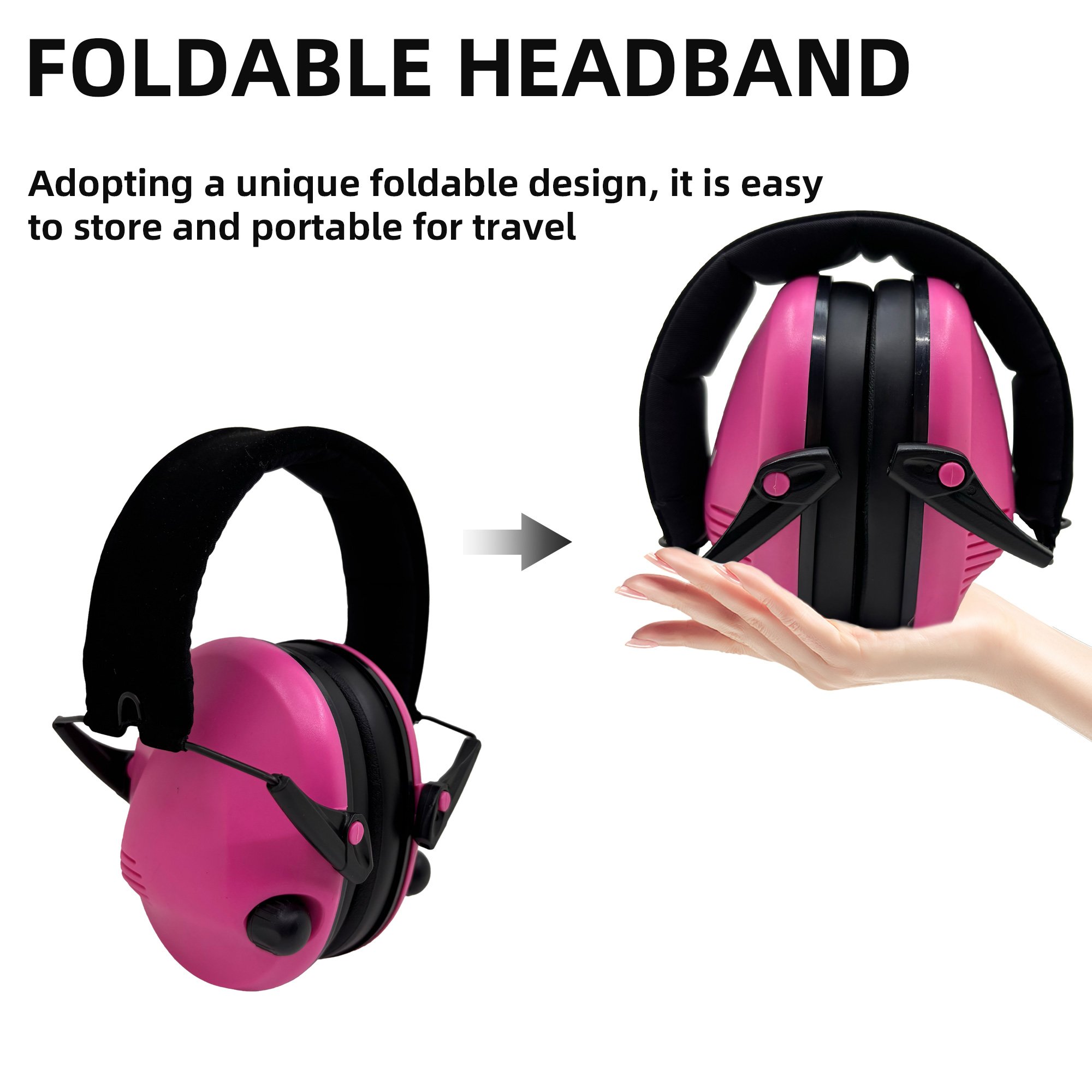 GS112P2CA-F NRR 21dB Passive Ear Defenders Noise Reduction Safety Ear Muffs Adjustable Shooting Protection Ear Muffs