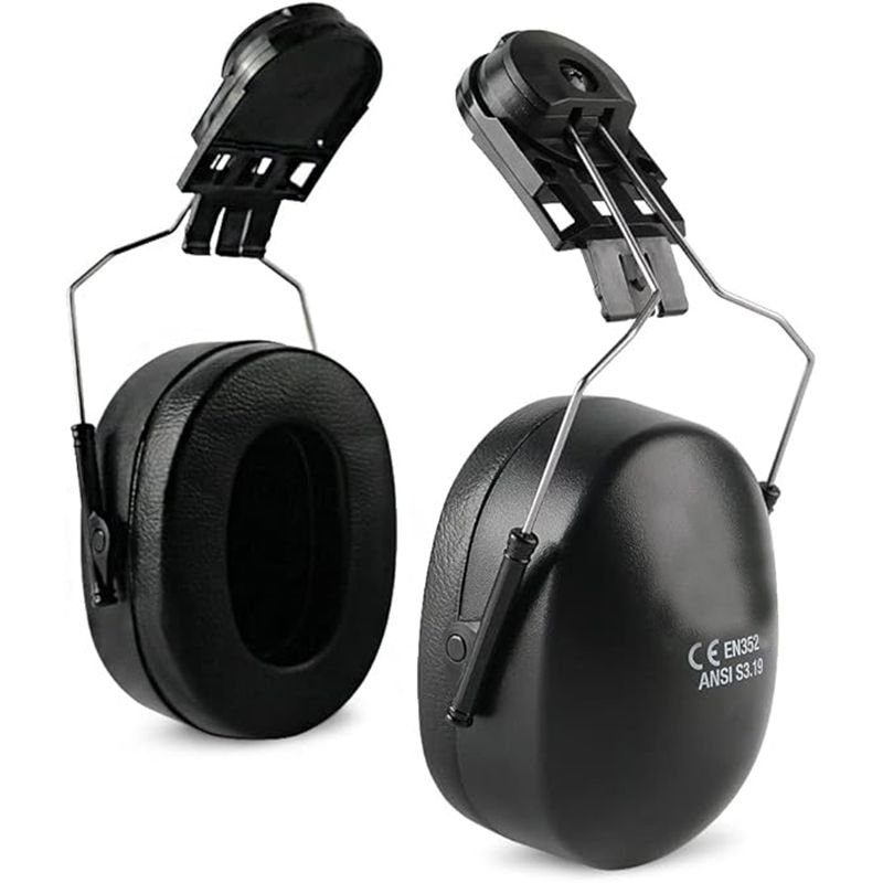 Hearing Protection Ear Muffs SNR 30dB/NRR 27dB Noise Reduction Earmuff Head Band/Helmet Mounted/Behind The Head