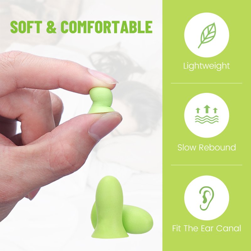 Sound Insulation Hearing Protection Earplugs Noise Reduction Sleeping Plugs Soft Sponge Ear Plugs
