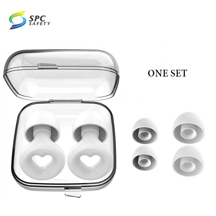 Customized Noise Reduction Safety Cancelling Sleeping Soft Silicone Earplugs With Customized plastic case