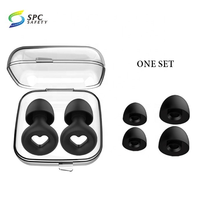 Customized Noise Reduction Safety Cancelling Sleeping Soft Silicone Earplugs With Customized plastic case
