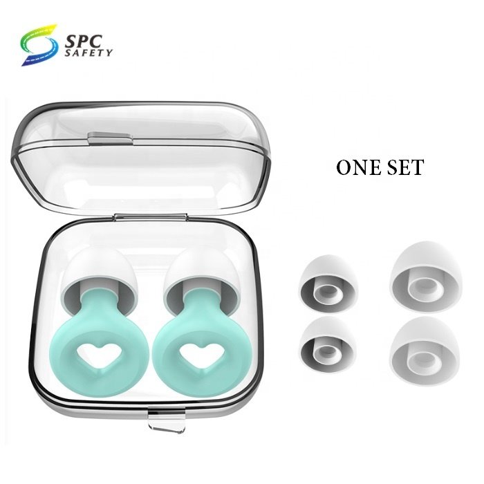 Customized Noise Reduction Safety Cancelling Sleeping Soft Silicone Earplugs With Customized plastic case
