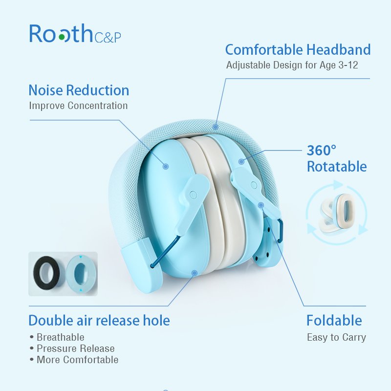 Safety Children's Ear Muffs Anti-noise Hearing Protection Kids Girls Earmuffs Noise Canceling For kid