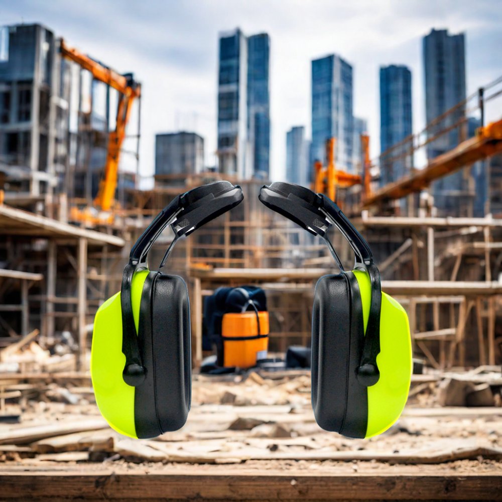 Comfortable Helmet Type Earmuffs Noise Cancelling Sound Isolation Hearing Protection
