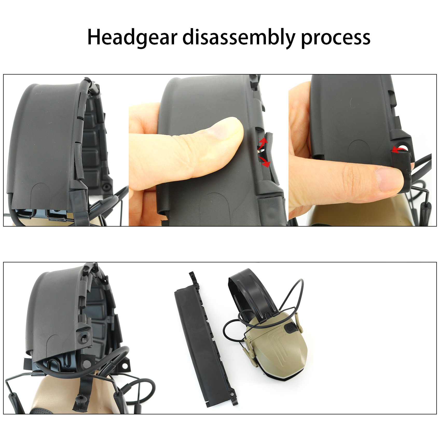 Tactical Electronic Shooting Ear Protection Safety Earmuffs Noise Compact Folding Earmuffs for Hunting Shooting