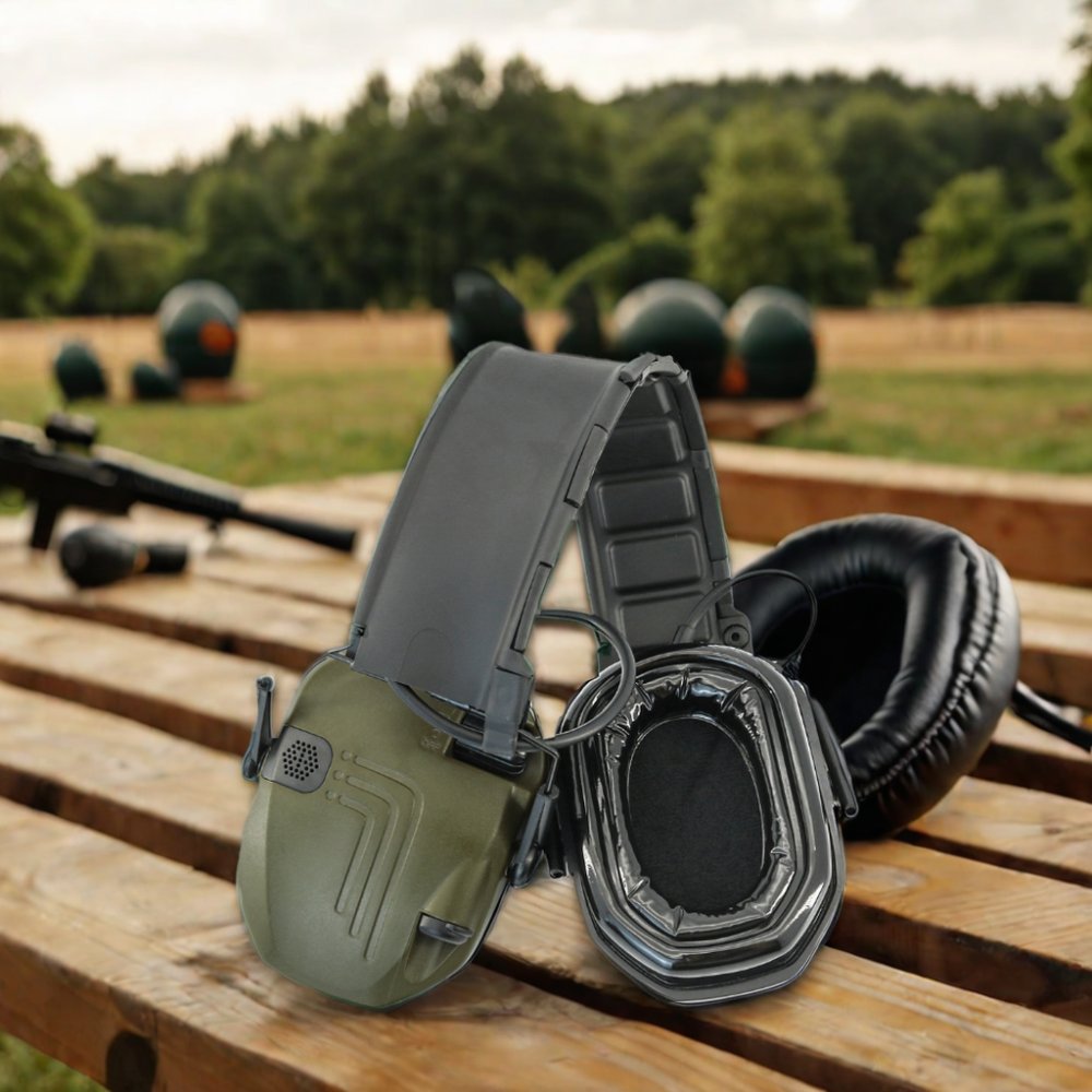 Tactical Electronic Shooting Ear Protection Safety Earmuffs Noise Compact Folding Earmuffs for Hunting Shooting
