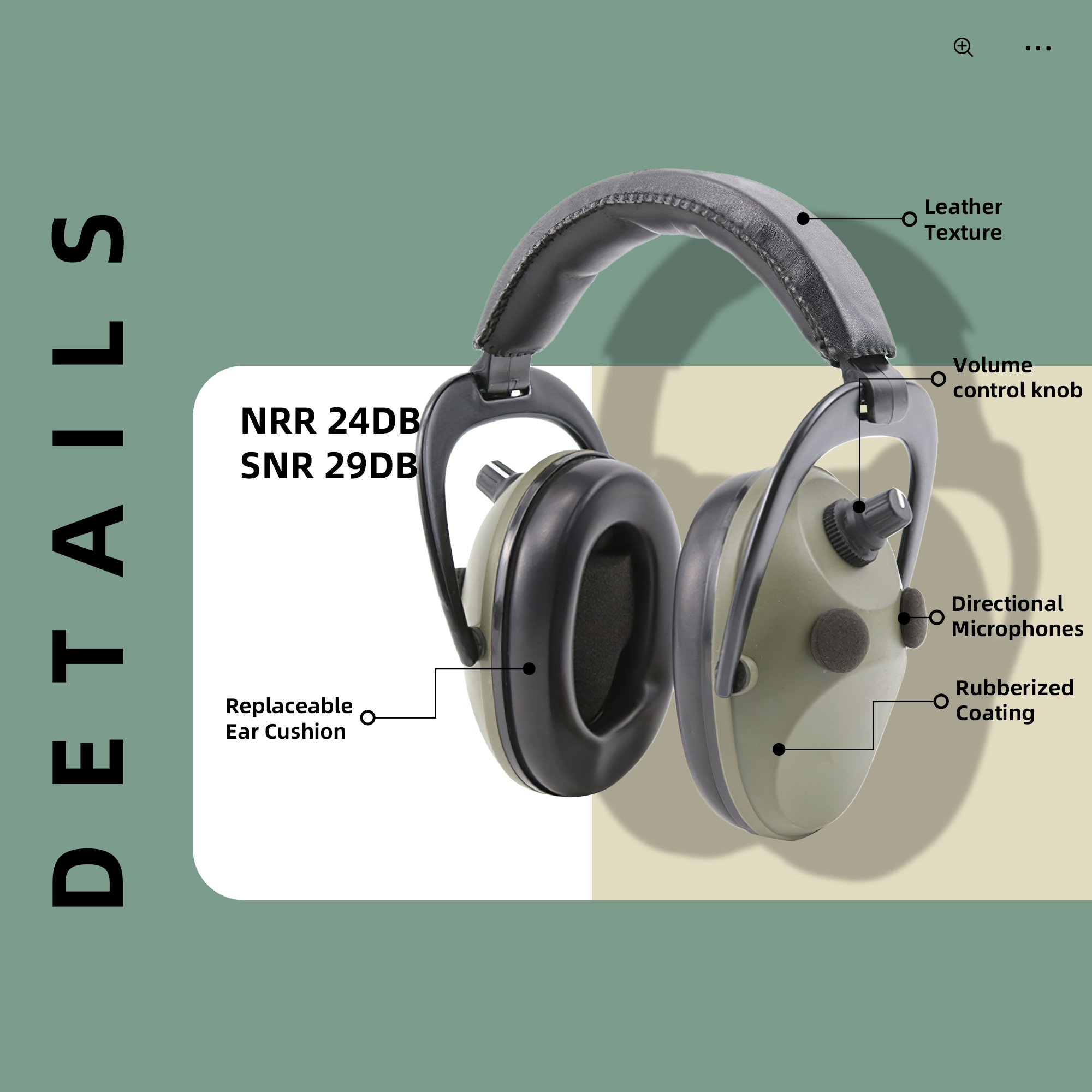 OEM GS144P5AA-F Hunting Tactics Noise Reduction Earmuff Electronic Earmuffs Hearing Protection Folding Earmuffs Shooting
