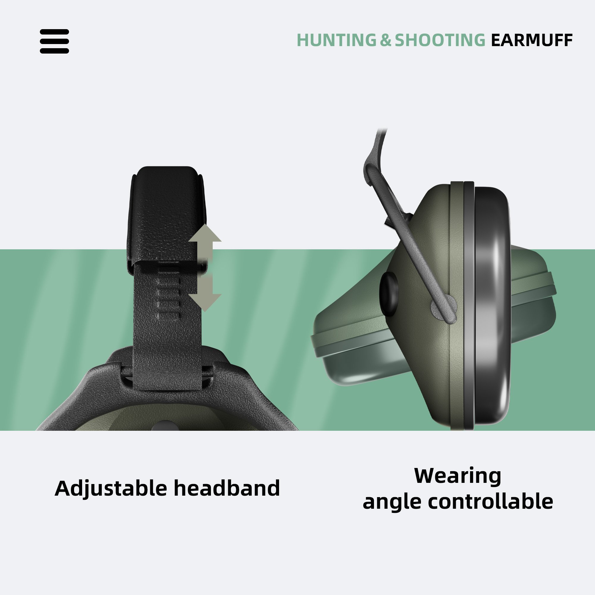 OEM GS144P5AA-F Hunting Tactics Noise Reduction Earmuff Electronic Earmuffs Hearing Protection Folding Earmuffs Shooting