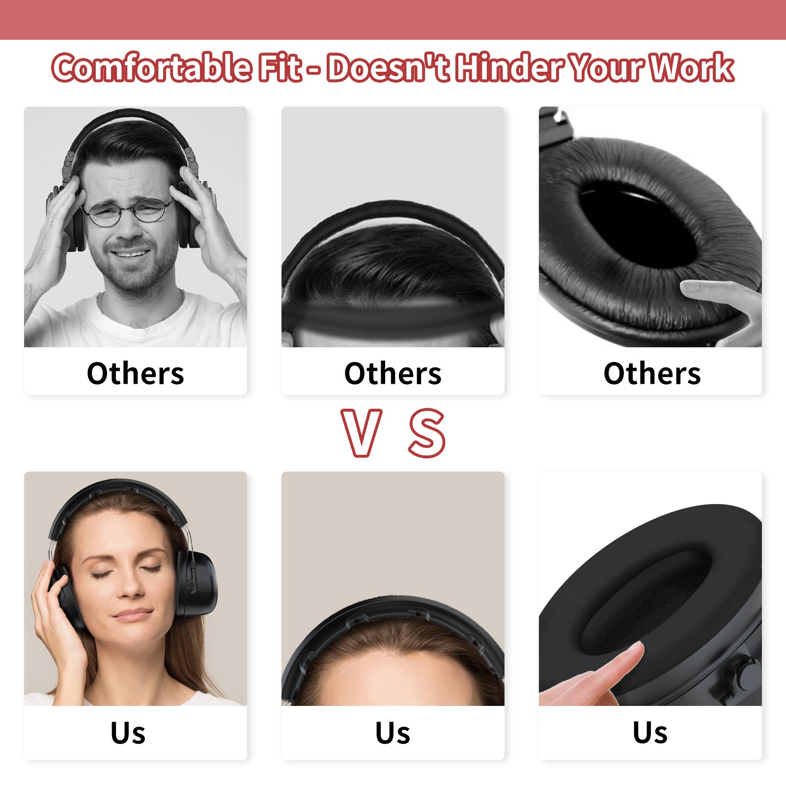 AK 11 Passive Hearing Protection for Construction Lawn Mowing Ear Noise Protection for Adults Sound Blocking Ear Muffs