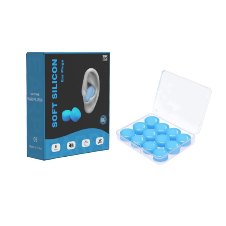 CE Certified Custom Logo Silicone Ear Plugs with Case Reusable Soft Mud Earplugs for Noise Reduction and Hearing Protection