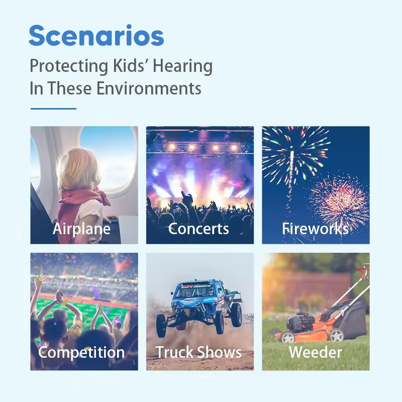 High Quality Children's Earmuffs for Noise Reduction Effective Hearing Protection Accessories Manufactured in China