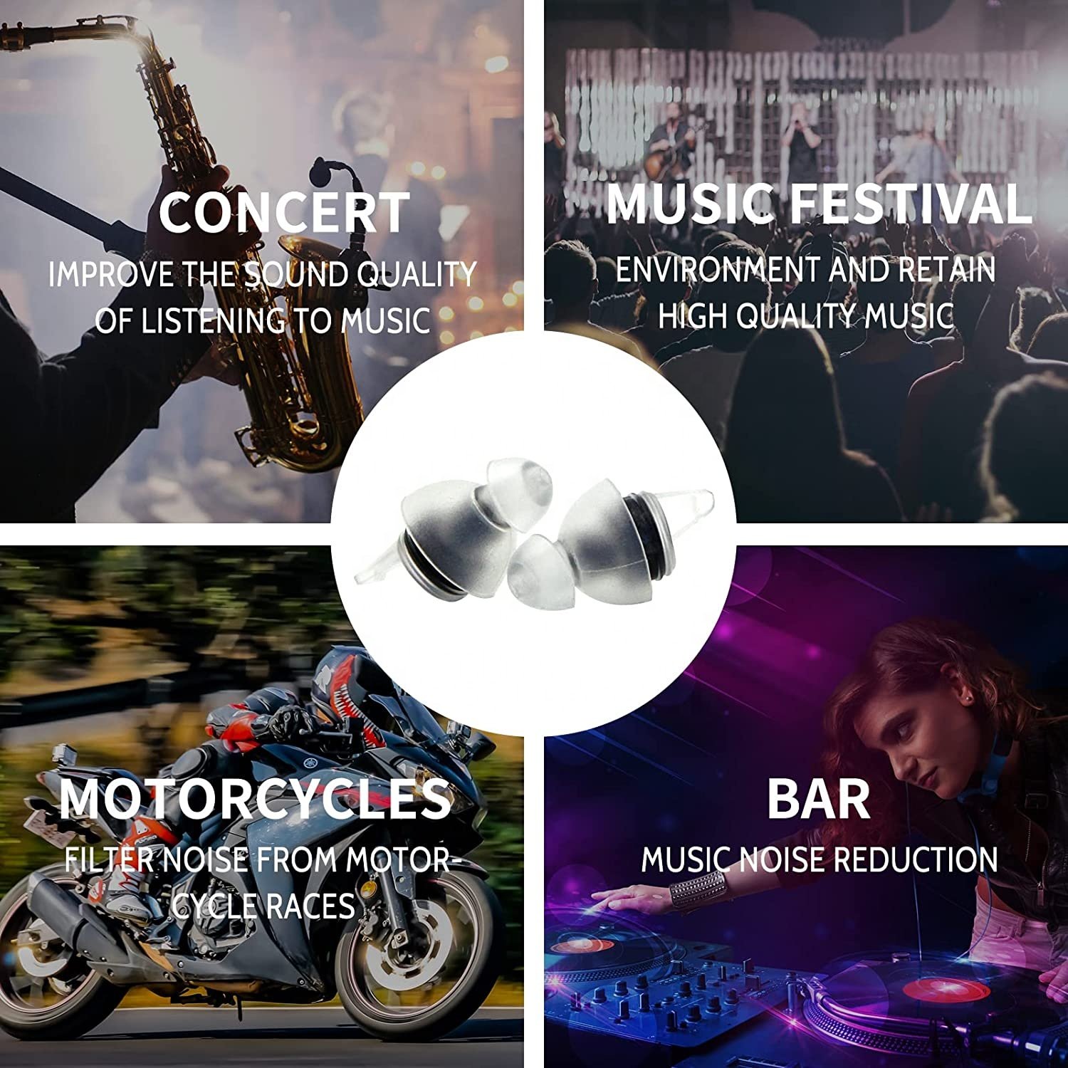 Earplugs Supplier Fashion Ear Plugs High Fidelity Wholesale Best Noise Filter Ear Plugs For Sale For Concert Hearing Protection