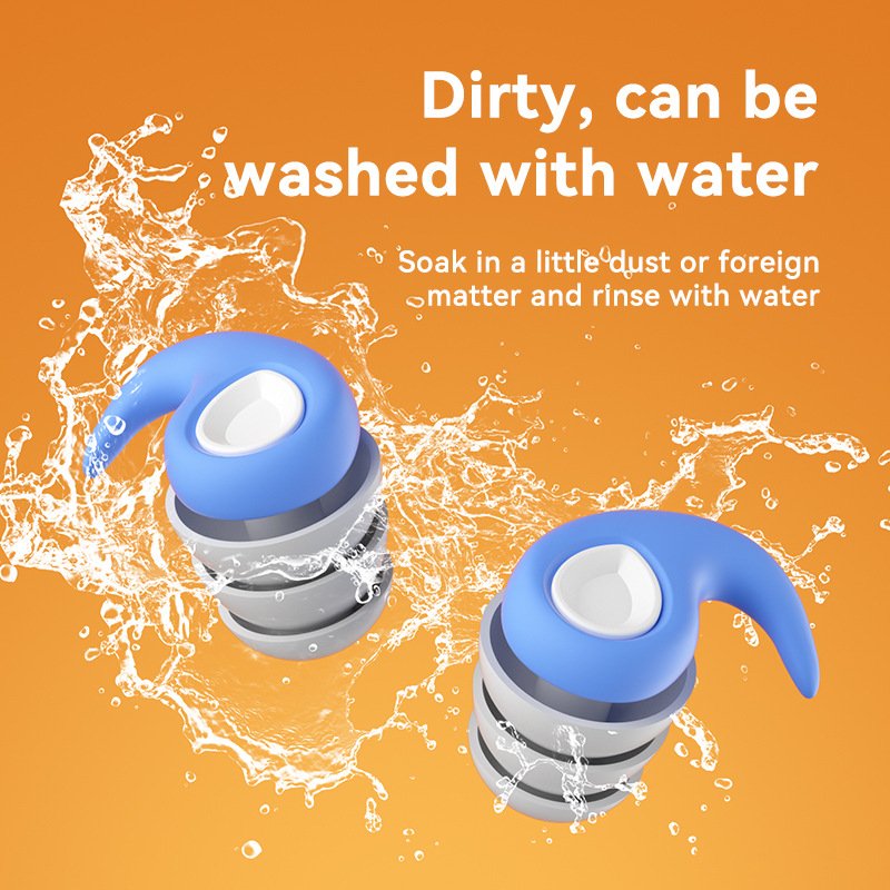 Waterproof Reusable Circle Soft Silicone Earplugs Tapones Noise Reduction Hearing Protection Accessories