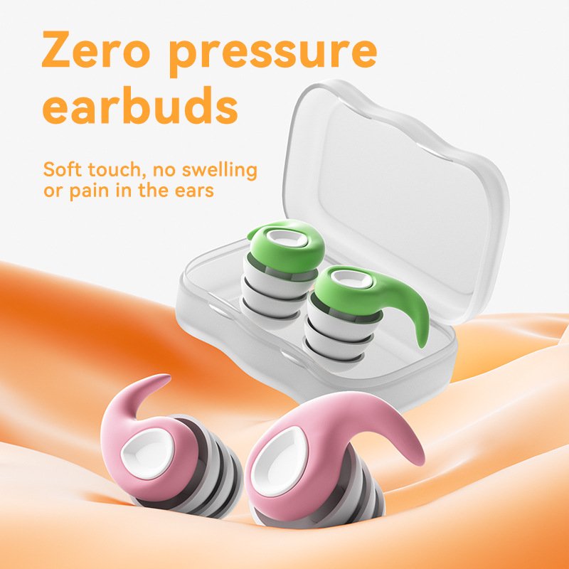 Waterproof Reusable Circle Soft Silicone Earplugs Tapones Noise Reduction Hearing Protection Accessories