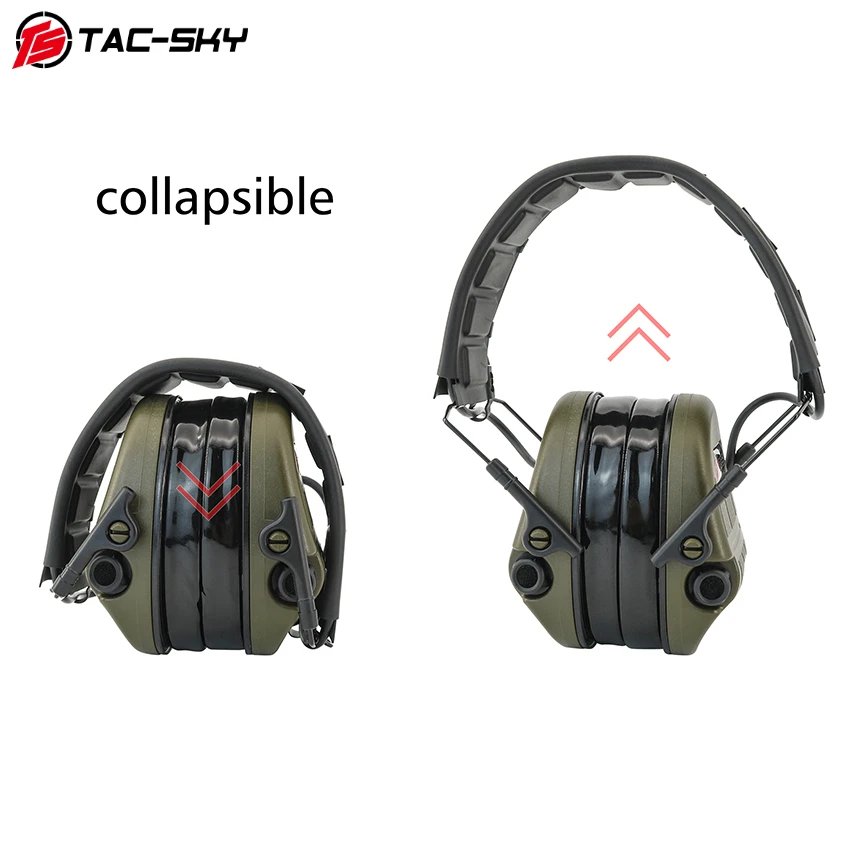TS TAC-SKY Tactical Electronic Hunting Silicone Ear Muffs SORDIN Ultra IPSC Noise Canceling Pickup Shooting Headphones
