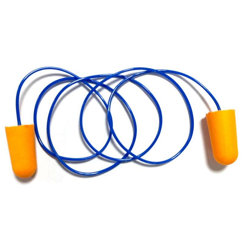38db Noise-Canceling PU Foam Earplugs Individually Wrapped Sleep Earplugs with Safety Cord to Prevent Loss or Tangle for Work