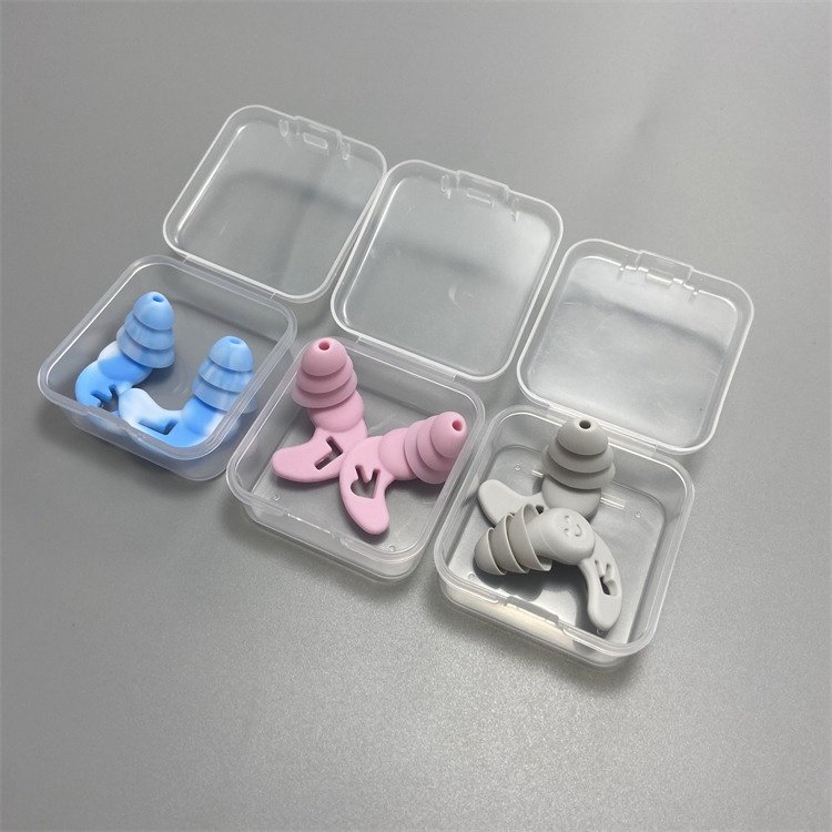 Silicone Ear Plugs Super Soft Reusable Hearing Protection for Noise Reduction Flexible for Swimming