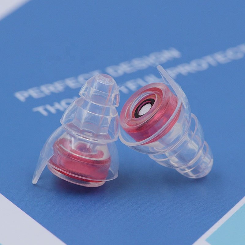 High fidelity silicone noise reduction filter earplugs for concerts musicians