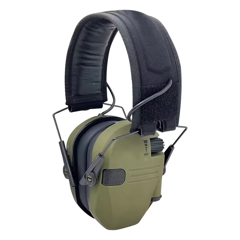 Lightweight Shooting Hunting Range Electronic Slim Low Profile Hearing Protection Slim Electronic Quad Earmuff