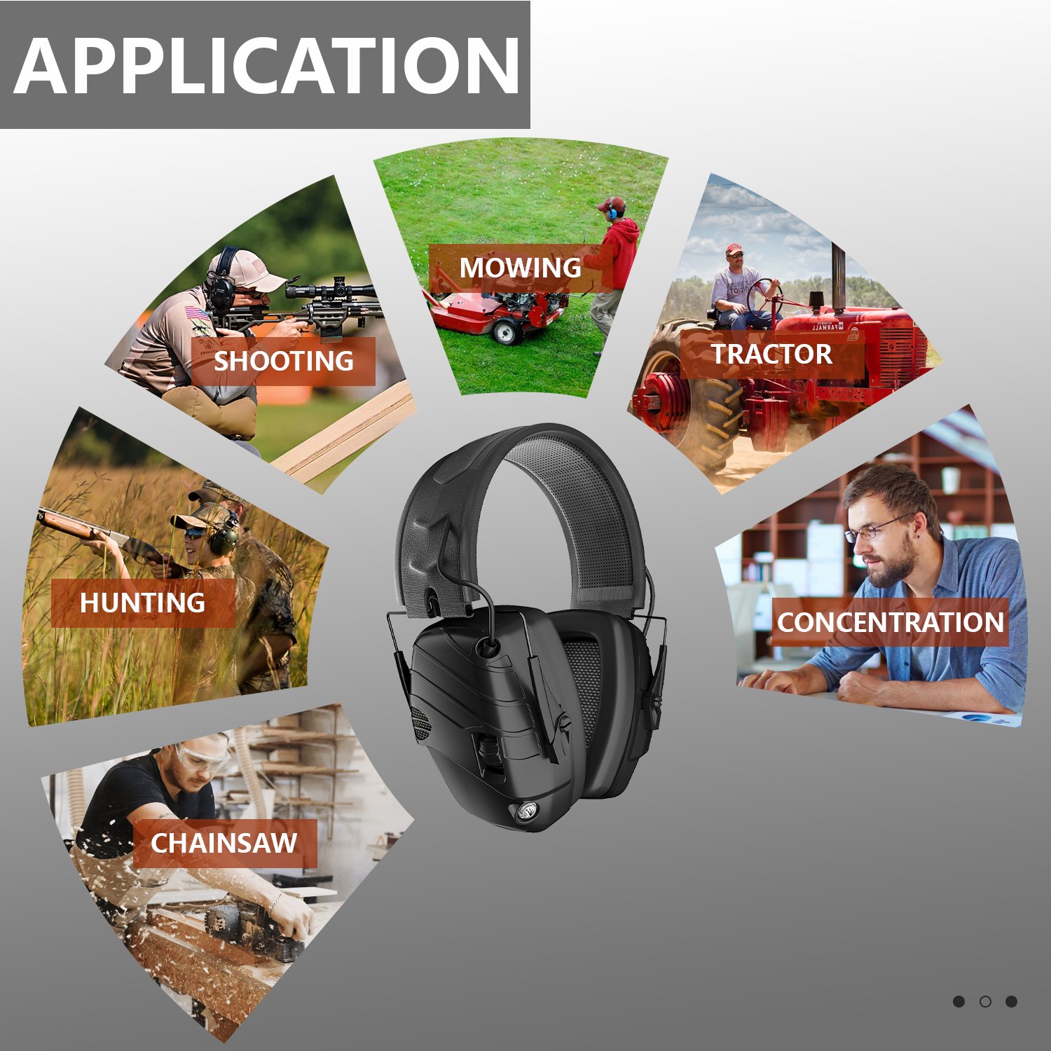 Custom Logo Noise Cancelling Ear Muffs Hearing Protector Electronic Ear Defender Soundproof Earmuff Headphones