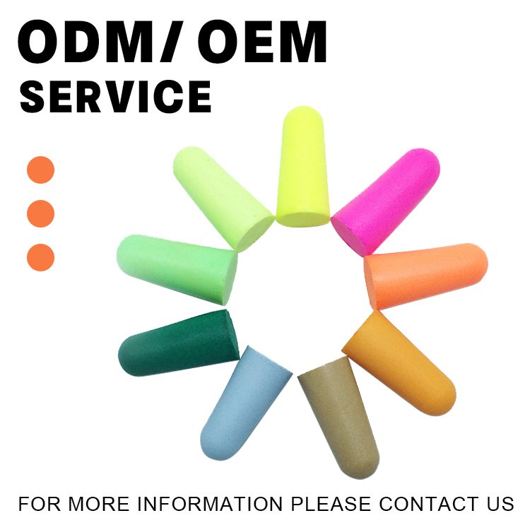 corded Disposable bullet shape PU foam studying ear plugsear plugs noise cancelling sleeping