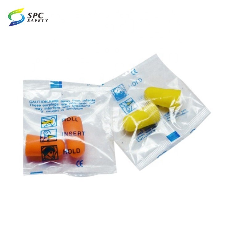 Industrial noisy work study sleep PU foam Refill earplugs dispenser Noise reduction Uncorded bagged Disposable safety ear plugs