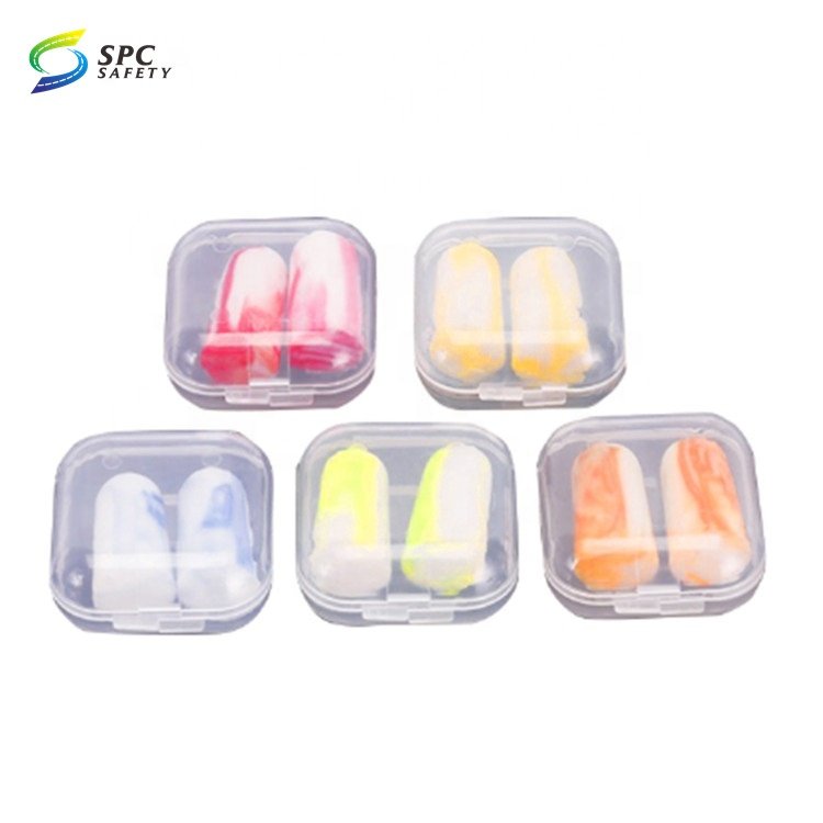 Industrial noisy work study sleep PU foam Refill earplugs dispenser Noise reduction Uncorded bagged Disposable safety ear plugs