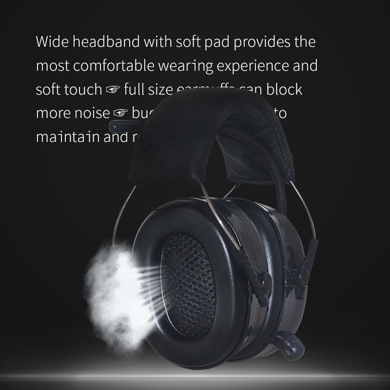 Professional Anti-noise headset Earmuff With DAB/FM/AM Radio