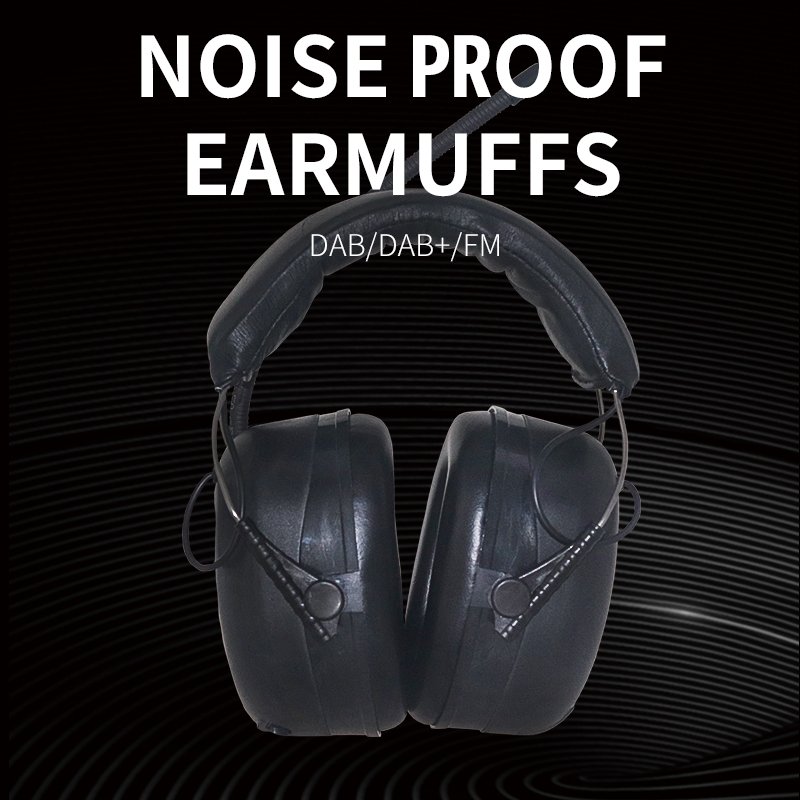 Professional Anti-noise headset Earmuff With DAB/FM/AM Radio
