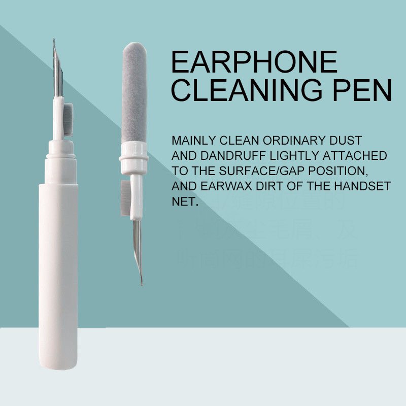 Earbuds Cleaning Pen, Multifunction Earphones Cleaner Suitable For Earplugs,Headset,Keyboard, Phone and Camera Lens