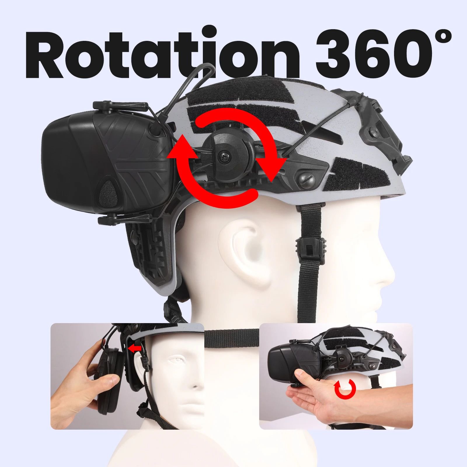 High Noise Reduction Low-profile Ear Cups Hearing Protection Tactical Ear Muffs Electronic Ear Defend For Shooting Hunting Range