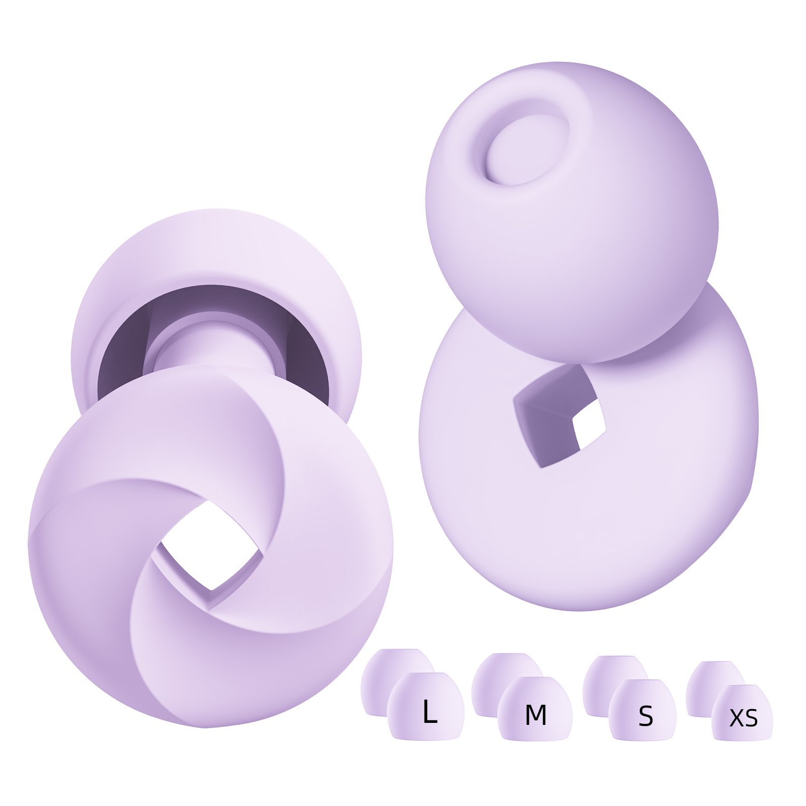 4-Pair 33dB Silicone Sleep Earplugs Noise Cancelling Noise Reduction Earplugs with Storage Case