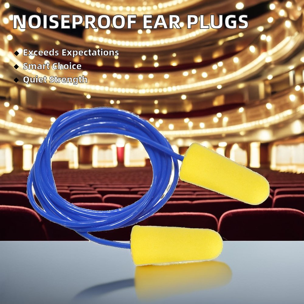 PVC String In-Ear Noiseproof Ear Plug Hearing Protection Earplug with Snoring Relief Feature