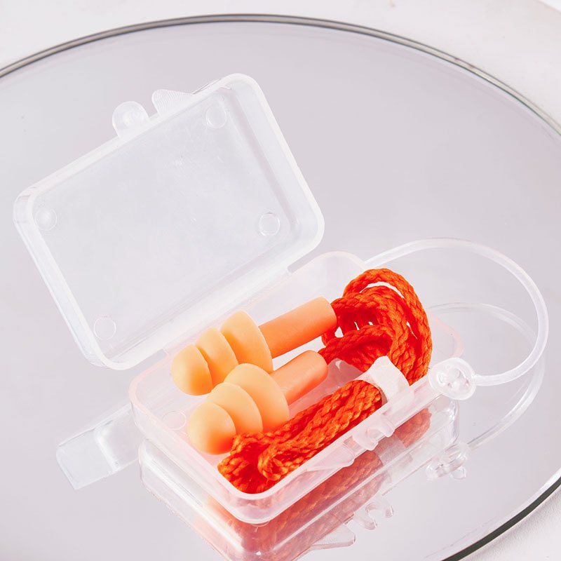 Reliable Quality Tree Shape Silicon Ear Plug with String with Cheaper Price for Hearing Protection