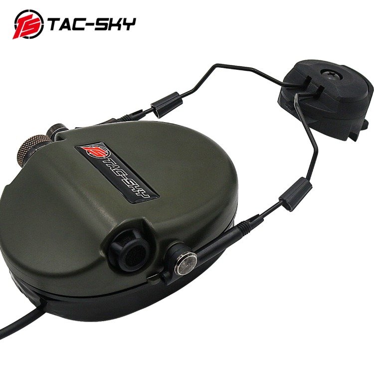 TS TAC-SKY Tactical Helmet ARC Rail Mount Version Silicone Earmuffs TEA Hi-Threat 1 Hearing Protection Shooting Headset