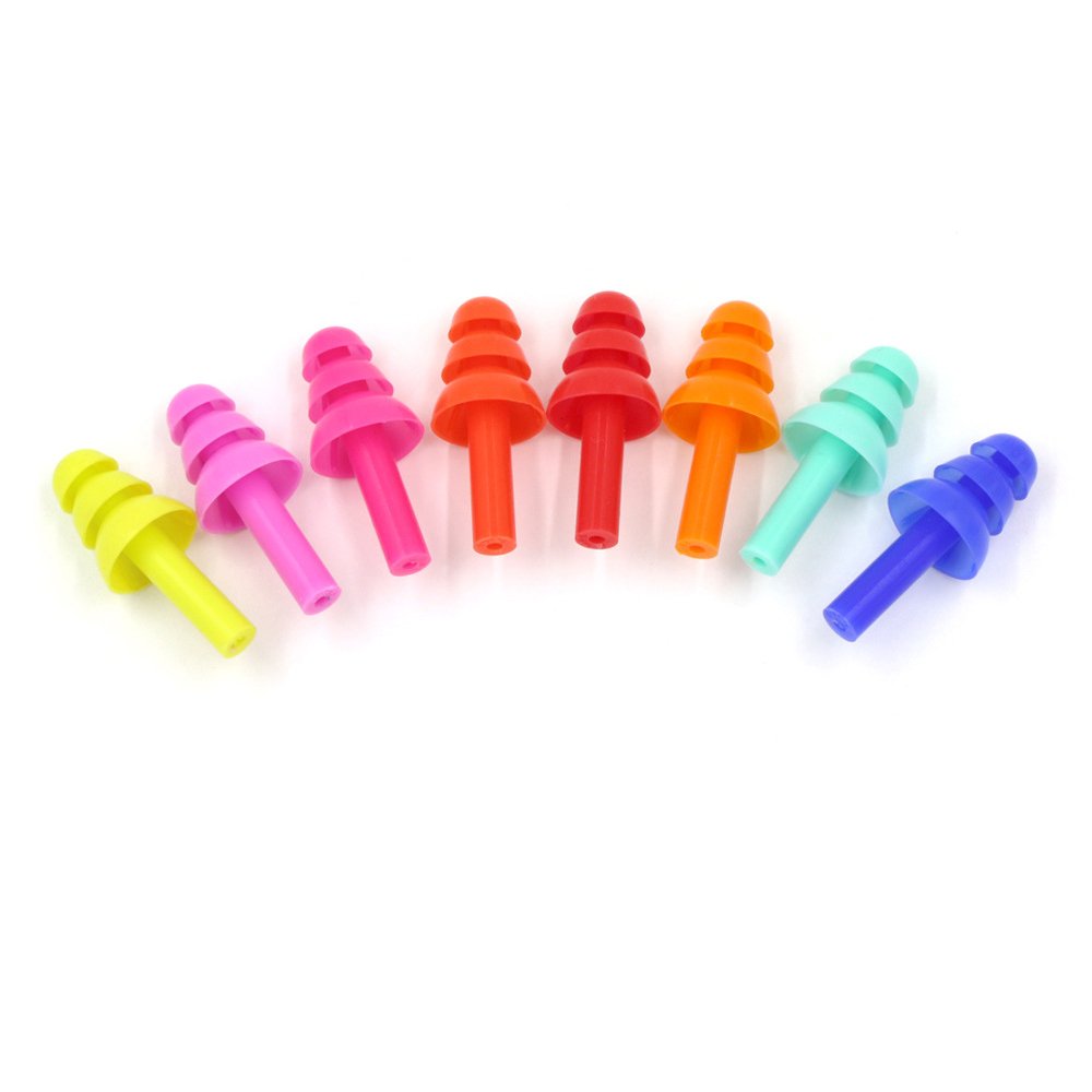 Silicone Noise Reduction Reusable Earplugs for Sleep Swim & Safety Soundproof Hearing Protection Plug