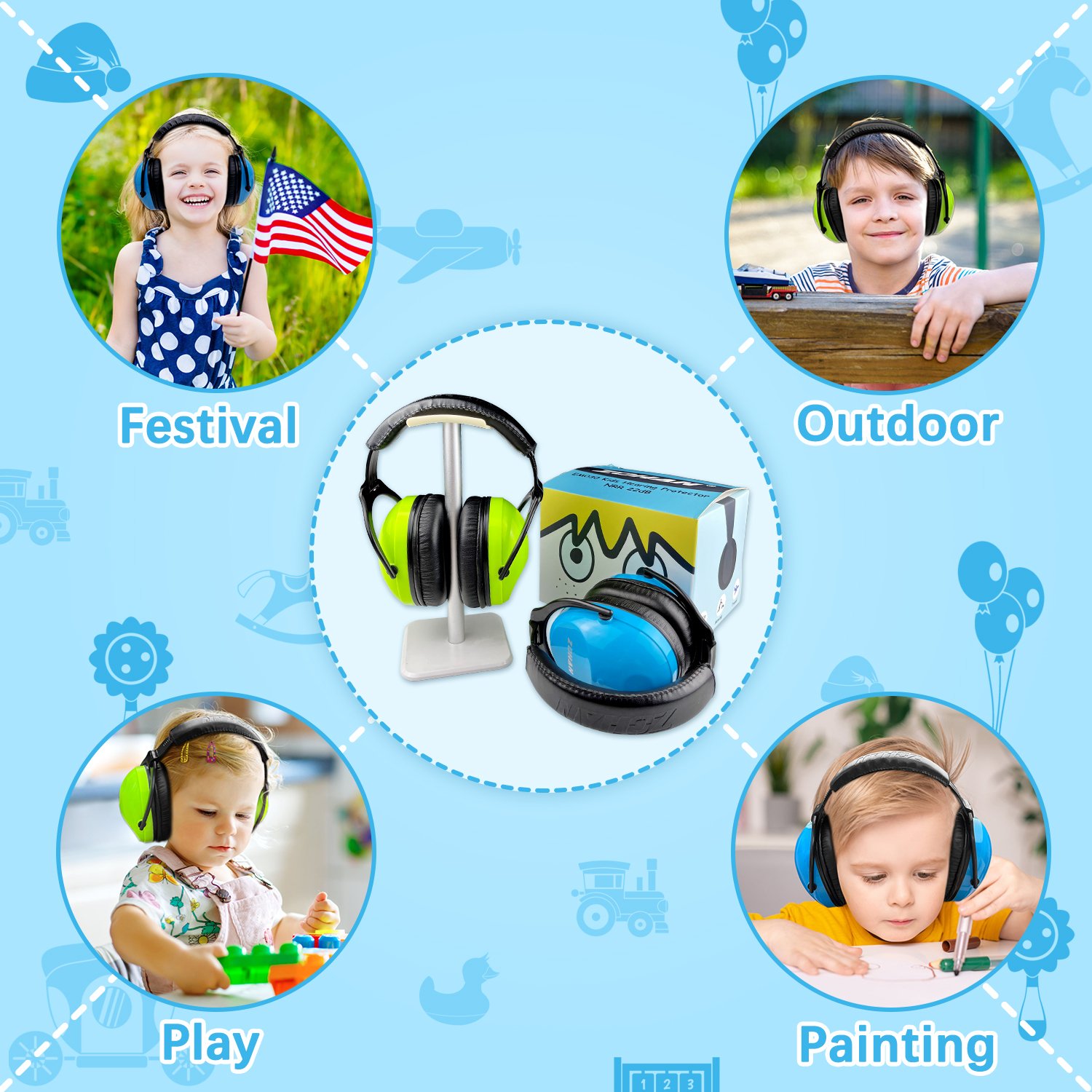 OEM/ODM Replaceable Ear Cushions Noise Reduction Folding Hearing Protection Headsets