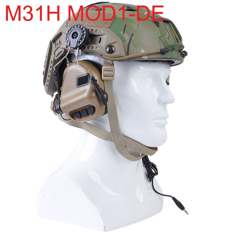 M31HProfession headset Electronic hearing protection earmuffs adapted to ARC helmet track for sport shooting anti-noise