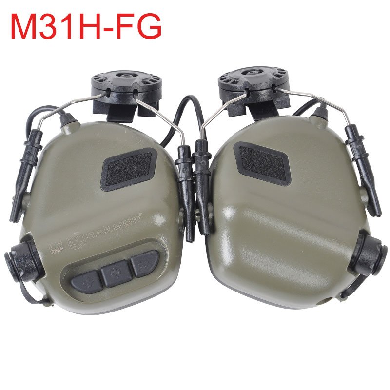 M31HProfession headset Electronic hearing protection earmuffs adapted to ARC helmet track for sport shooting anti-noise