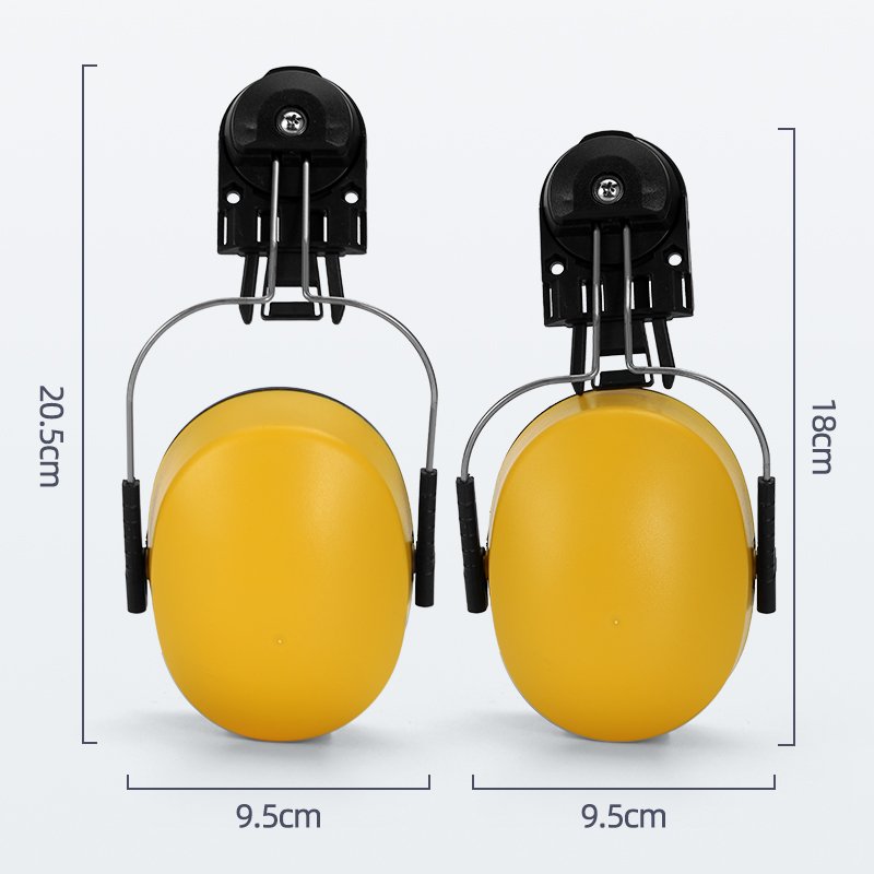 Head-Mounted Earmuff Hearing Protection for Construction Site Use