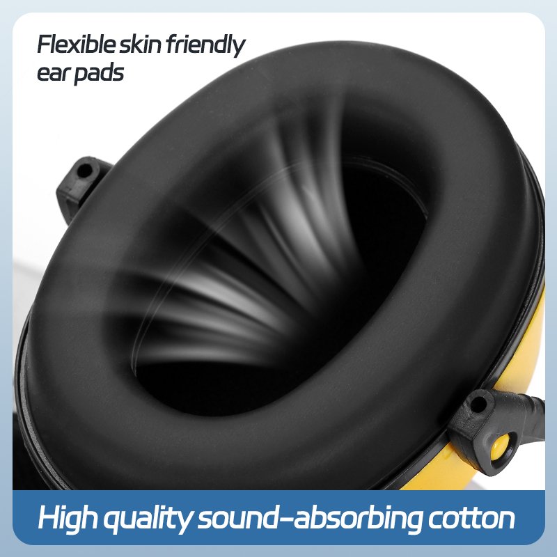 Head-Mounted Earmuff Hearing Protection for Construction Site Use