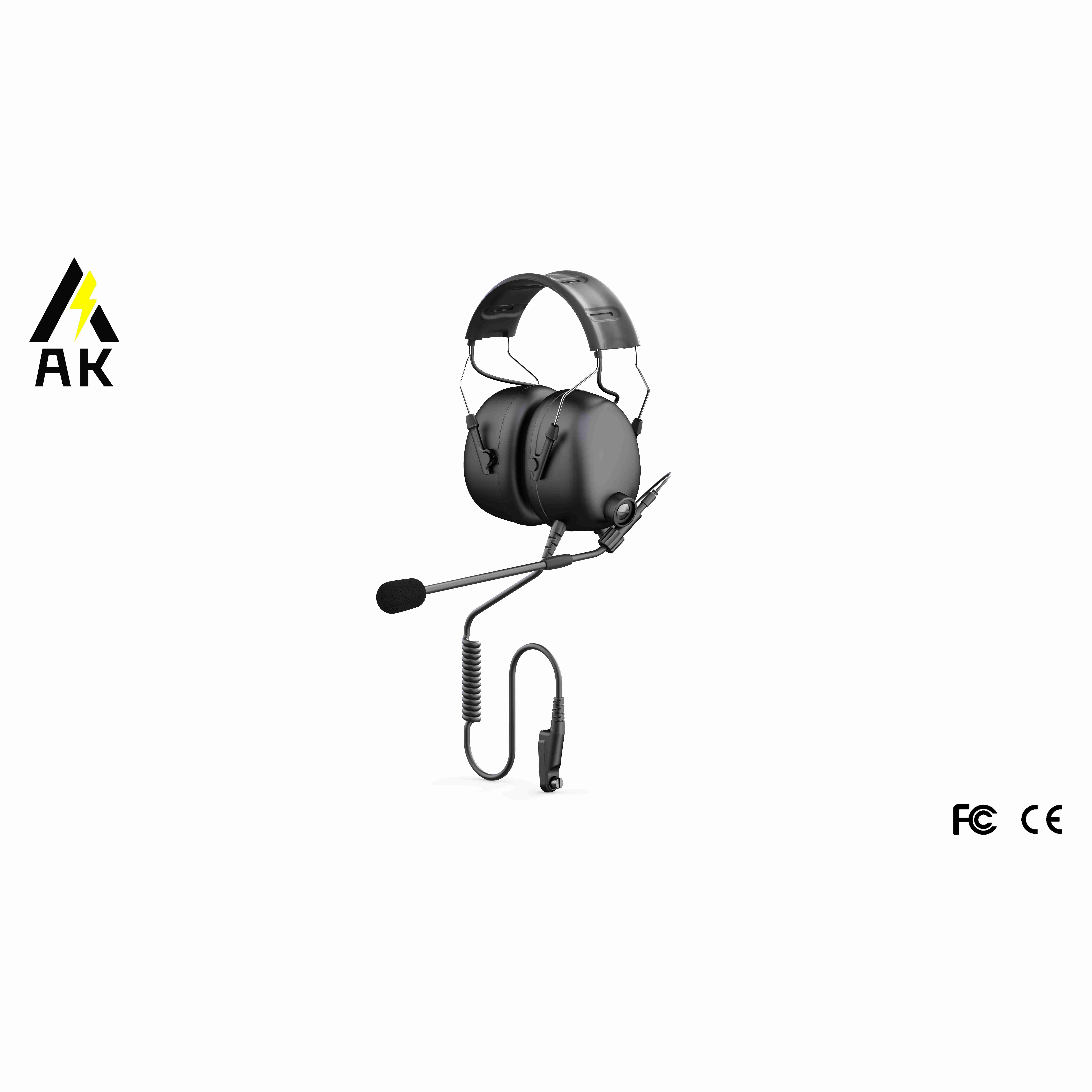 New Design Good Quality Ak 11 Heavy Duty Passive Noise Cancelling Communications Headset With Balanced Sound Earphones