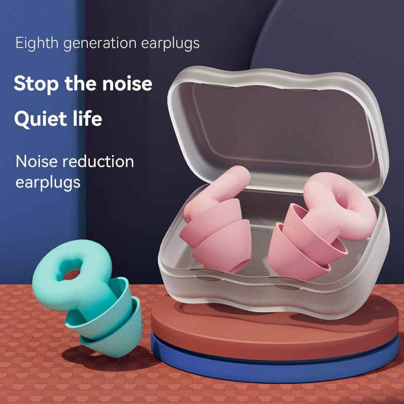 Wholesale Silicone Noise Reduction Quiet Sound Insulation Hearing Protection Swimming Waterproof Replacement Earplugs