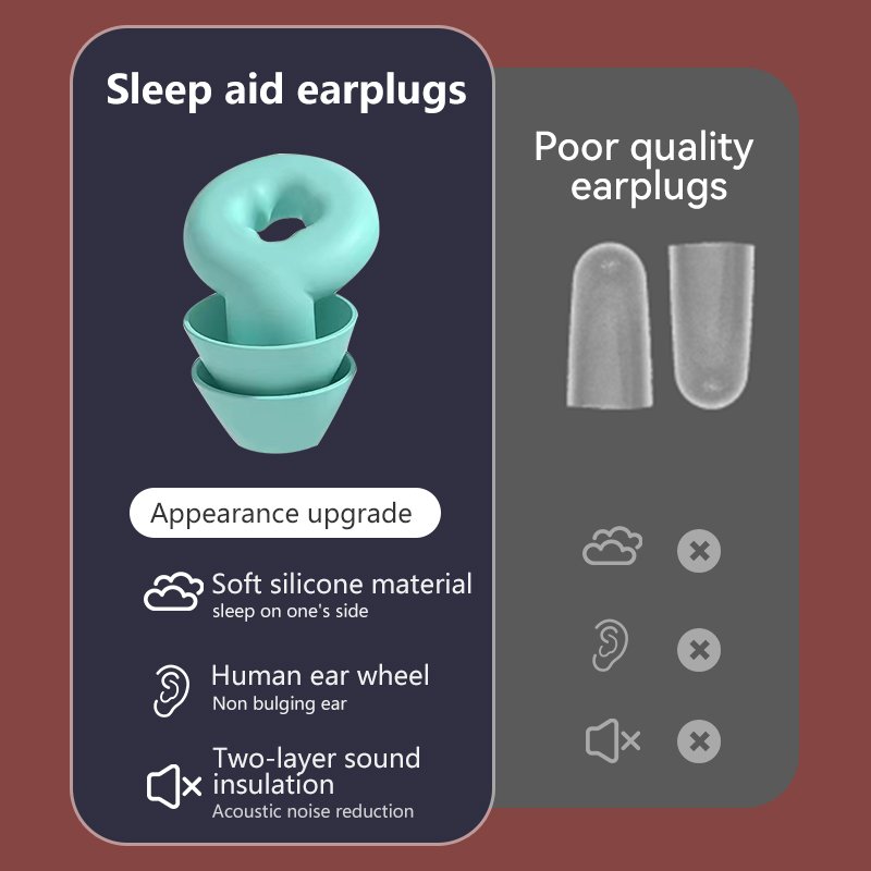 Wholesale Silicone Noise Reduction Quiet Sound Insulation Hearing Protection Swimming Waterproof Replacement Earplugs