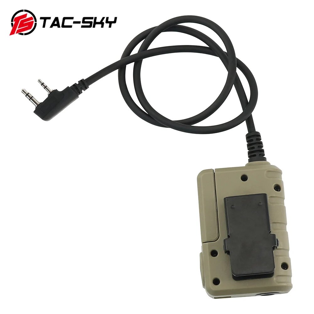 TS TAC-SKY Tactical Headset Cable PTT Adapter 7.0mm Plug with Bluetooth for COMTAC Sordin headsets for Kenwood Walkie Talkies